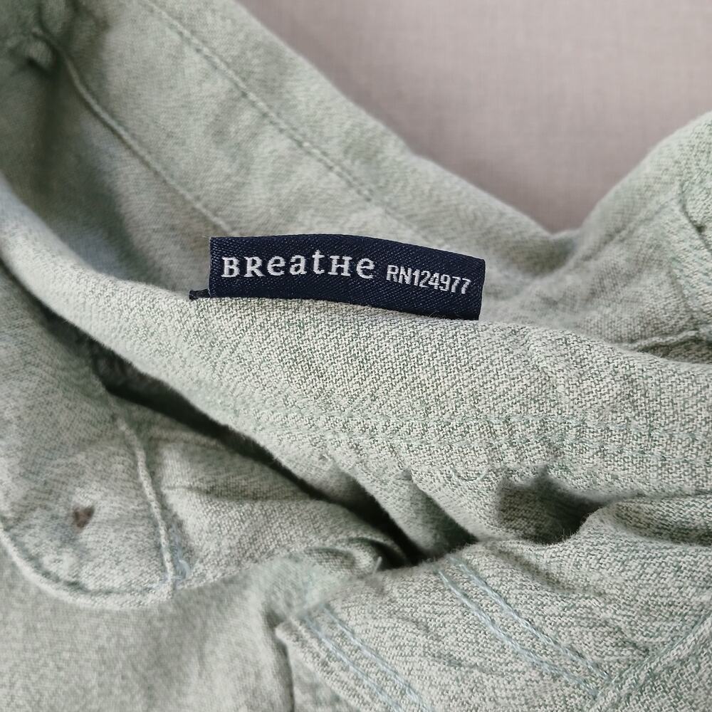 Prana Breathe Casual Button-up Shirt X-LRG missing tags green short sleeve - Picture 9 of 14